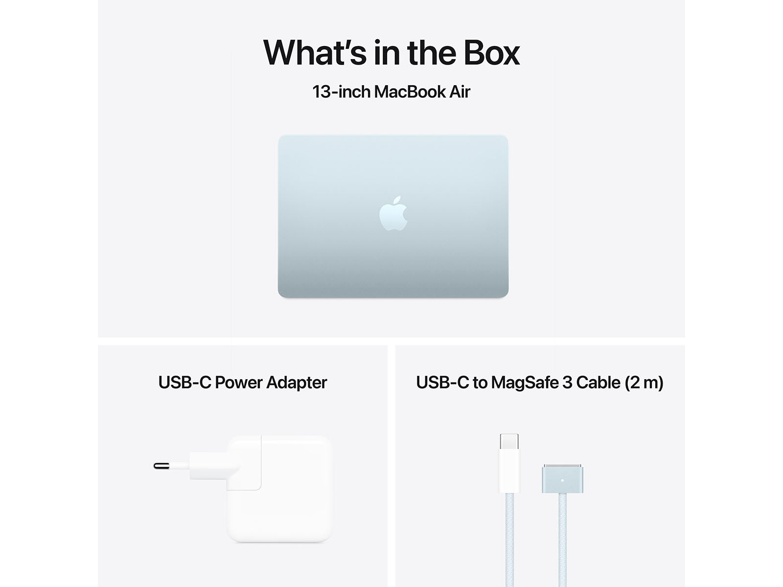 MacBook Air 2025 13" M4 10 processorer, 10 grafikkort, 24 GB, 512 GB - Himmelsblå - (MC6V4DK/A)