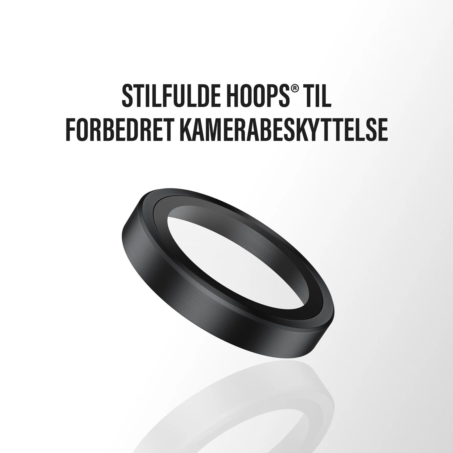 PanzerGlass Hoops Kameralinse-beskytter til iPhone 17 / 16 Plus – Sort