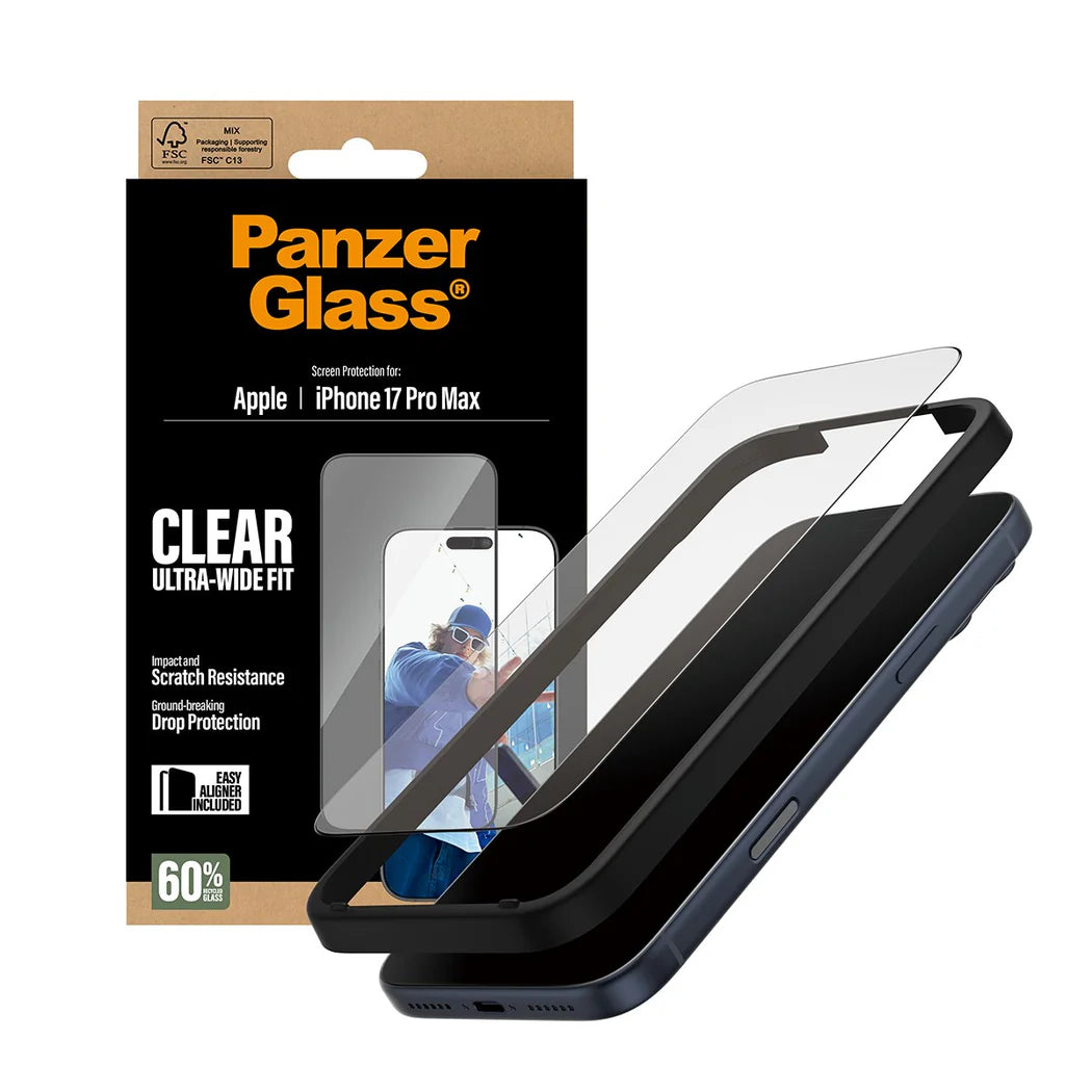 PanzerGlass Skærmbeskyttelse til iPhone 17 Pro Max (2025 6.9")