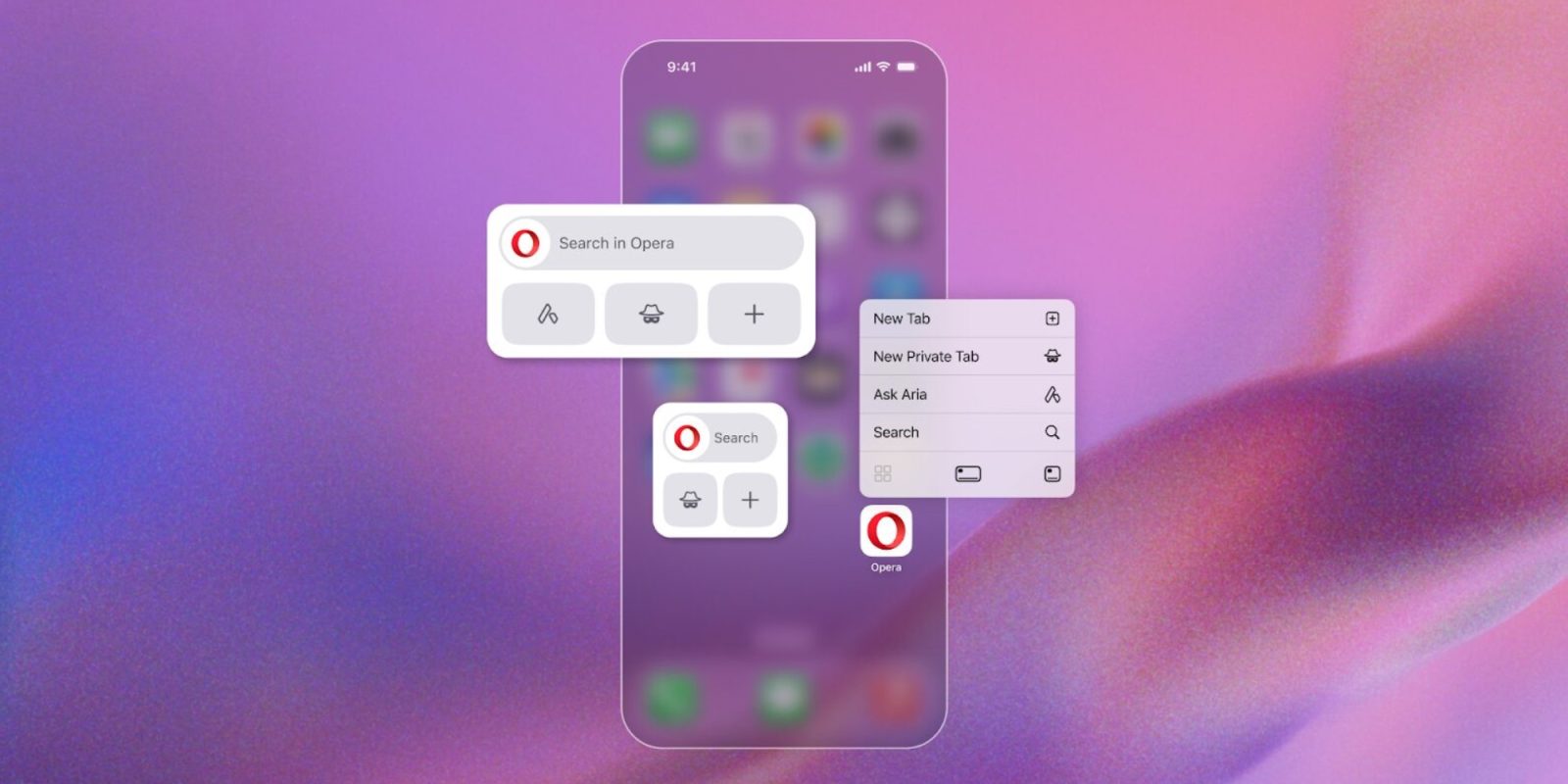 Opera browser introducerer ny iOS widget til AI-interaktion