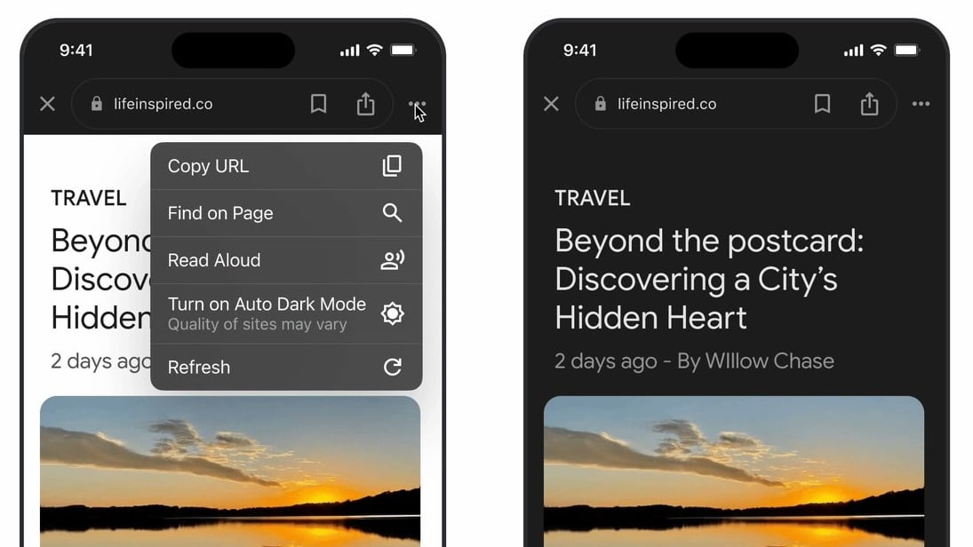 Google Søgning App på iOS Får Automatisk Mørk Tilstand