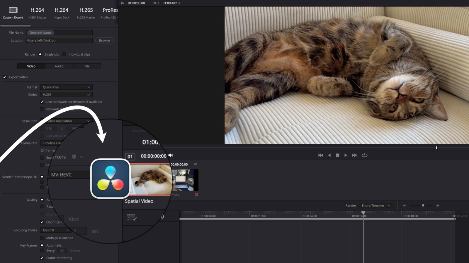 DaVinci Resolve 19.1 med støtte til rumligt video-redigering nu tilgængelig i Mac App Store