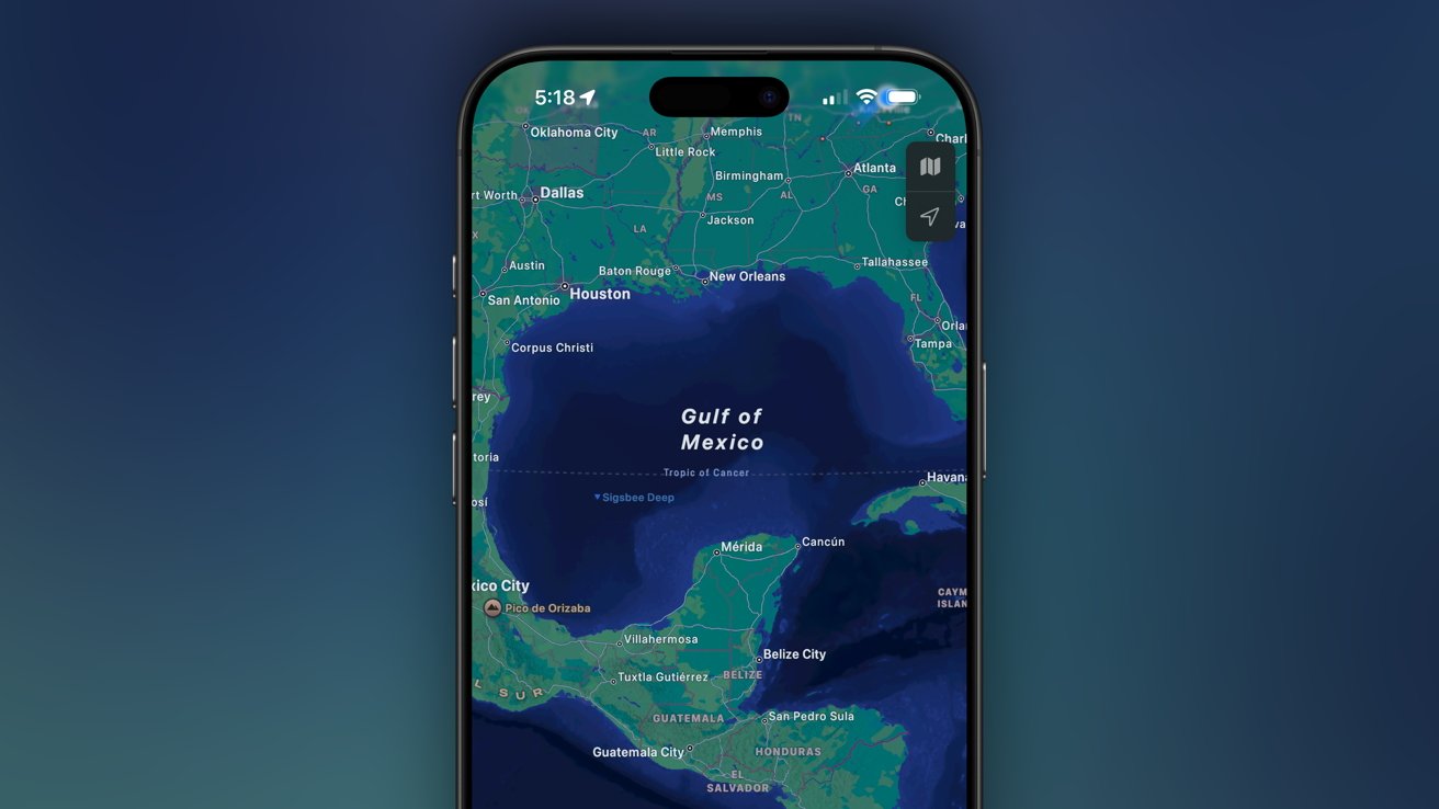 Politikere rasende over Apple Maps' Gulf of Mexico fejl