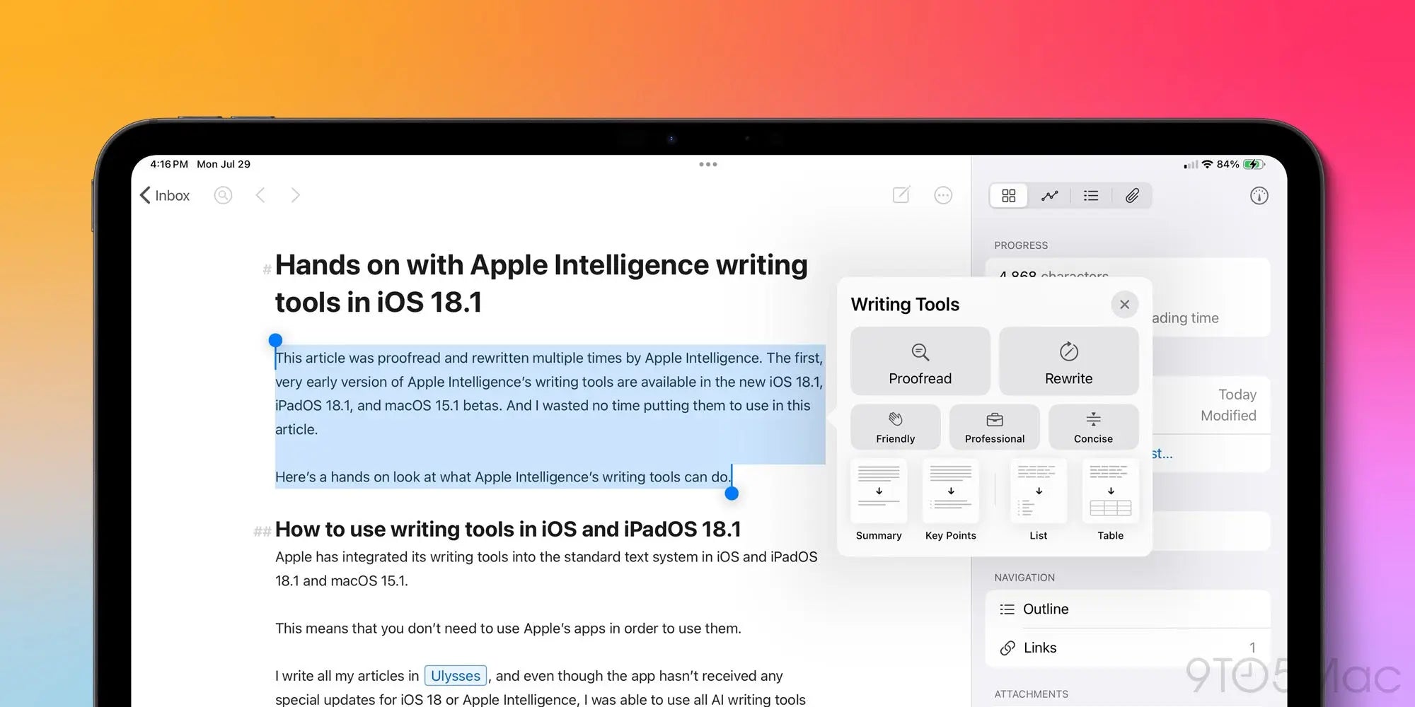 Hands on med Apple Intelligence skriveværktøjer i iOS 18.1 - We❤️Apple.dk