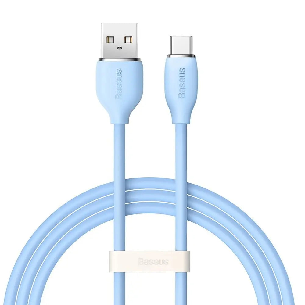 Data Cable Jelly Liquid Silica Gel (CAGD010003) - USB to Type-C, 100W, 1.2m - Blue Baseus