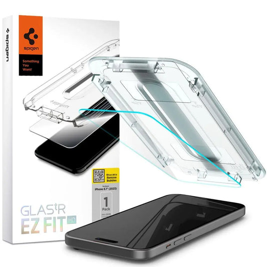 Spigen GLAS.TR "EZ FIT" IPHONE 15 CLEAR Spigen