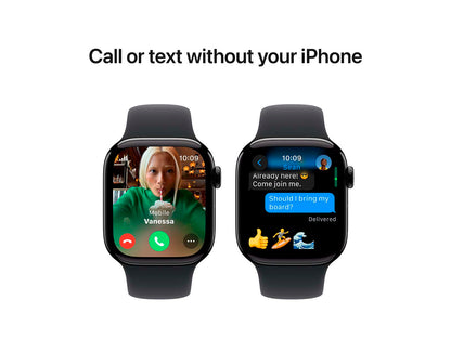 Apple Watch Series 10 (GPS + Cellular) 42 mm Sort Smart ur Apple