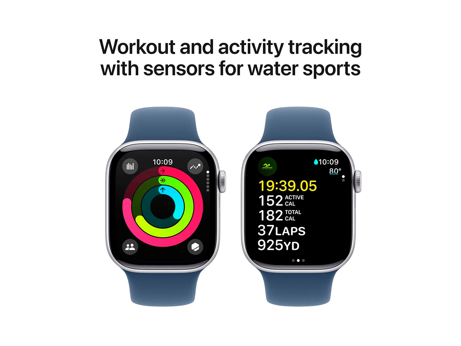 Apple Watch Series 10 (GPS) 42 mm Blå Sølv Smart ur Apple