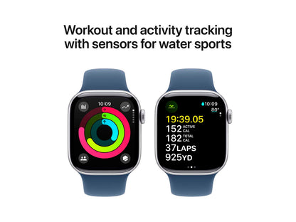 Apple Watch Series 10 (GPS) 42 mm Blå Sølv Smart ur Apple