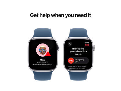 Apple Watch Series 10 (GPS) 42 mm Blå Sølv Smart ur Apple