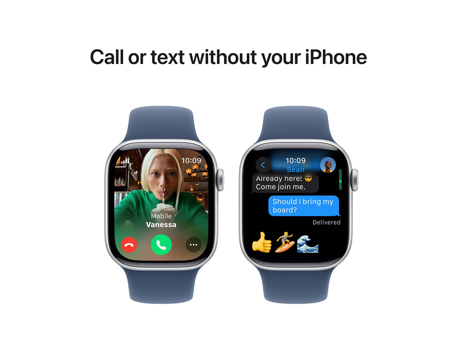 Apple Watch Series 10 (GPS) 42 mm Blå Sølv Smart ur Apple