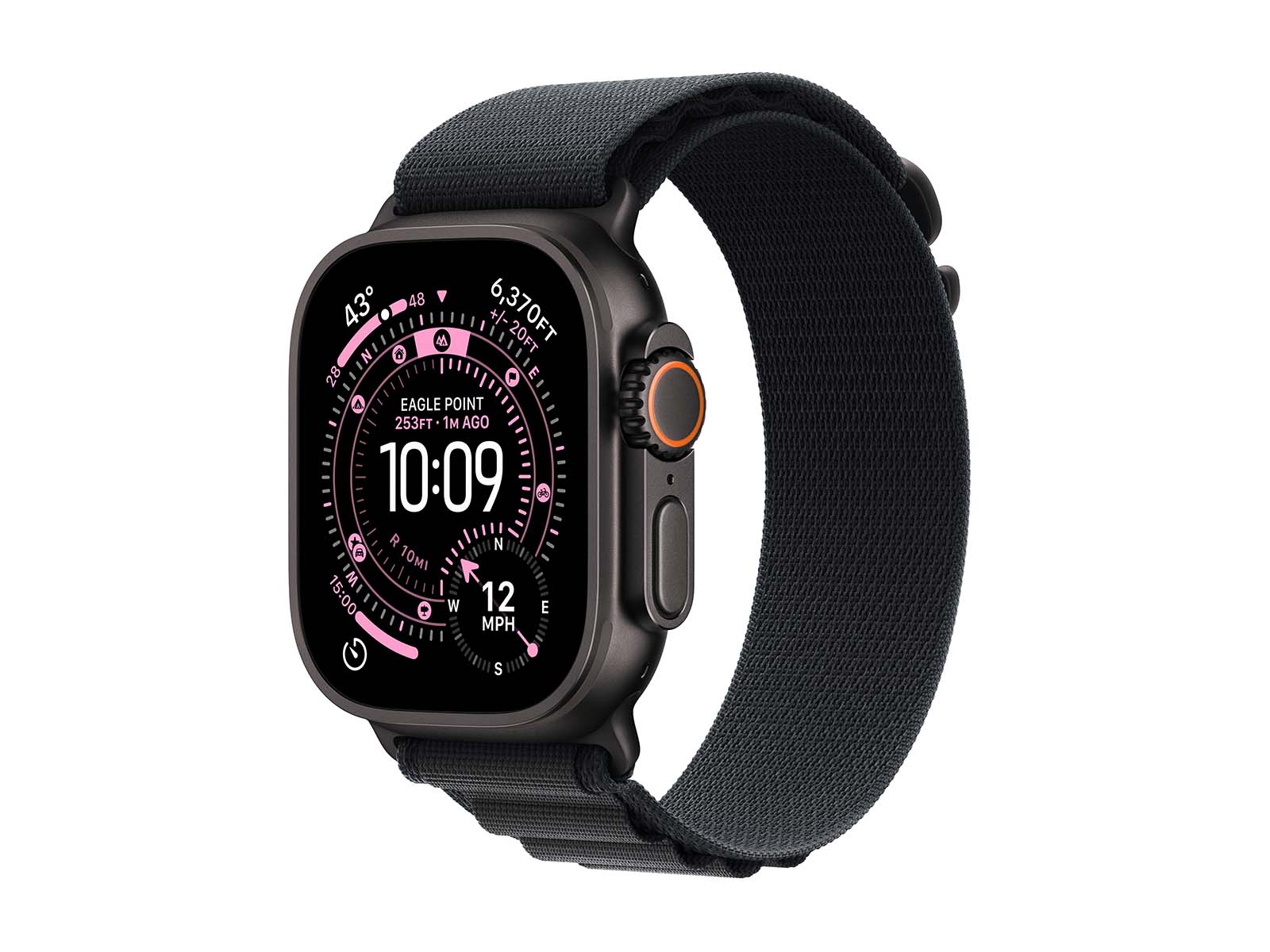 Apple Watch Ultra 3 G/C 49mm (Sort Titatium/lyseblå Alpine Loop) - M - ( MF0V4DH/A)