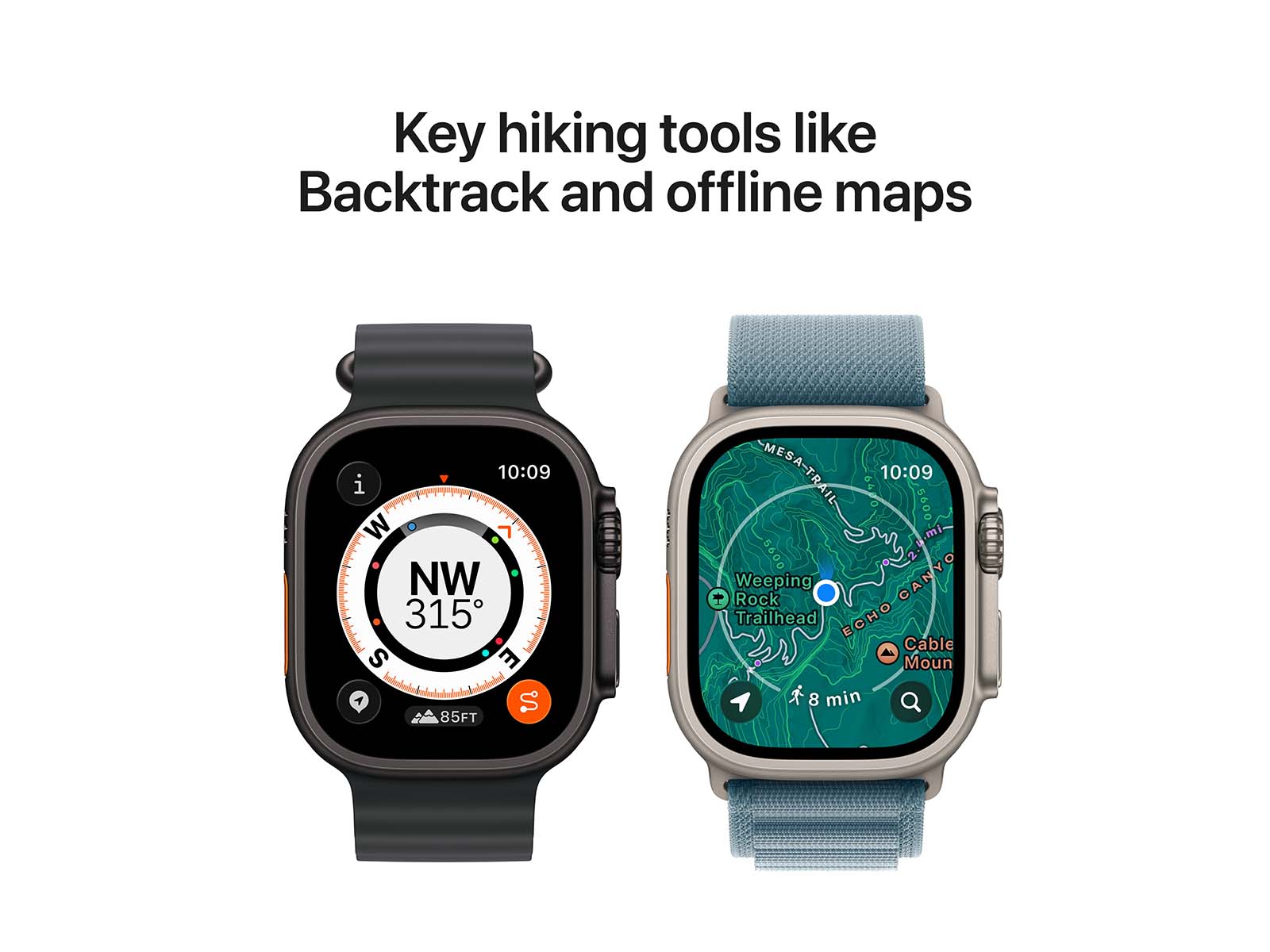 Apple Watch Ultra 3 G/C 49mm (Sort Titatium/lyseblå Alpine Loop) - M - ( MF0V4DH/A)