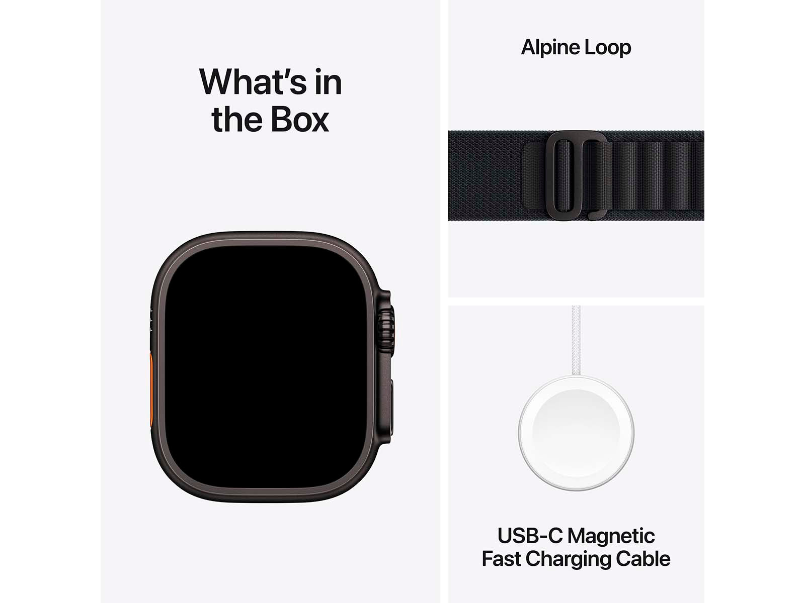 Apple Watch Ultra 3 G/C 49mm (Sort Titatium/lyseblå Alpine Loop) - M - ( MF0V4DH/A)