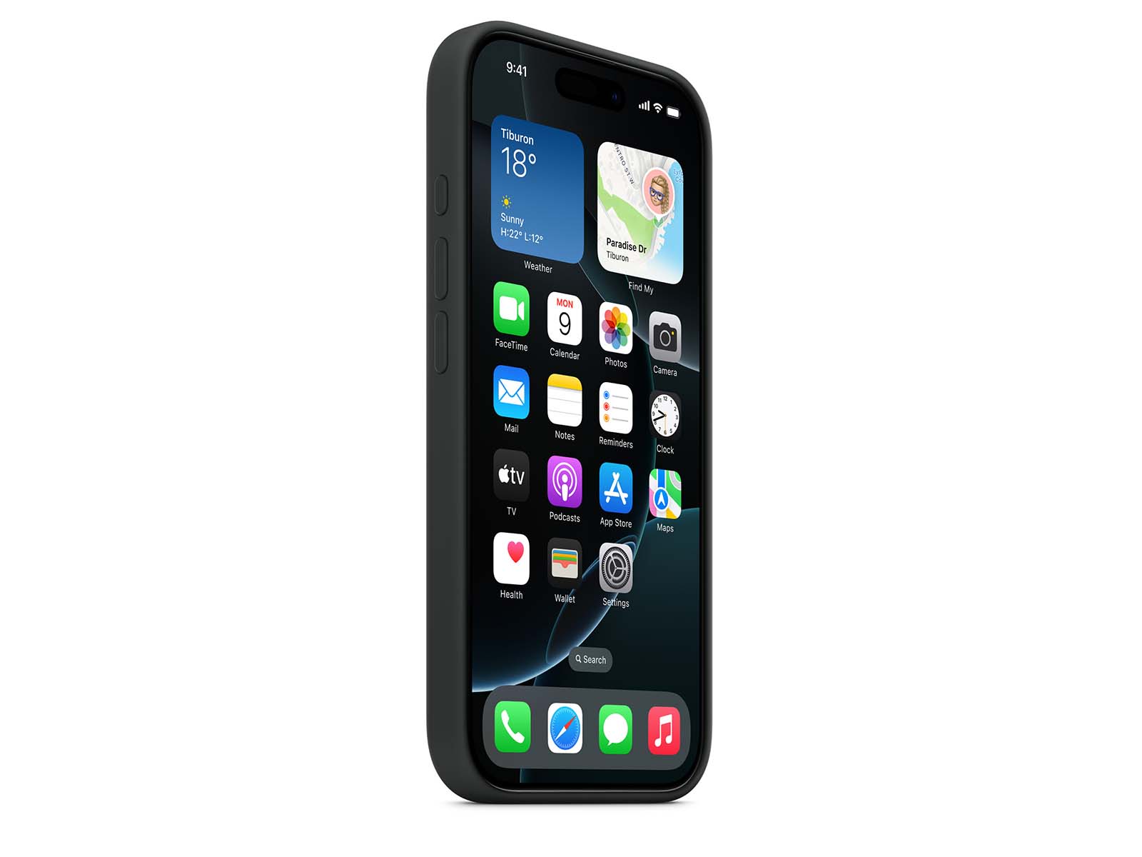 iPhone 16 Pro silikonskal - Svart - (MYYJ3ZM/A)