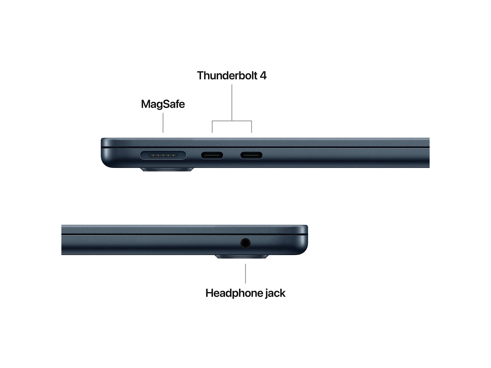 MacBook Air 2025 13" M4 10 processorer, 10 grafikkort, 16 GB, 512 GB - Midnatt - (MW133DK/A)