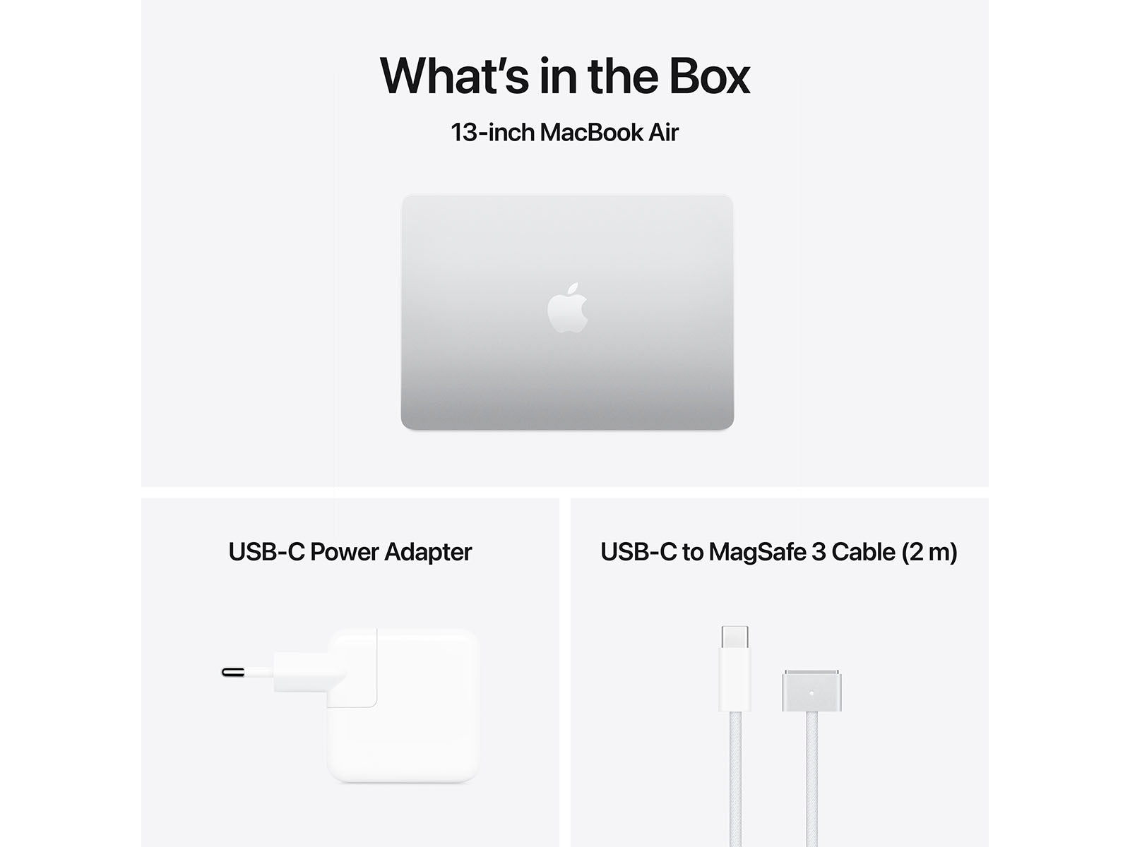 MacBook Air 2025 13" M4 10 processorer, 8 grafikkort, 16 GB, 256 GB - Silver - (MW0W3DK/A)