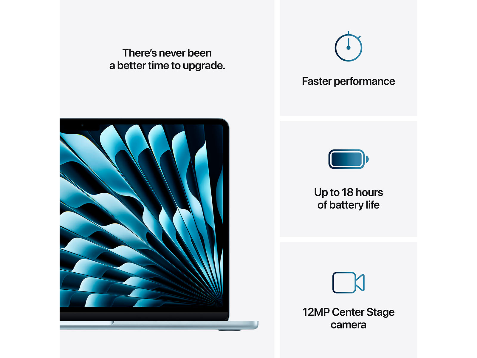 MacBook Air 2025 13" M4 10CPU, 8GPU, 16GB, 256GB - Himmelblå Apple