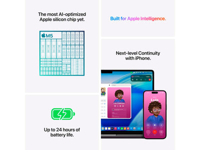 MacBook Pro 2025 14" M5 10 processorer, 10 grafikkort, 24 GB, 1 TB - rymdsvart - (MDE34DK/A)