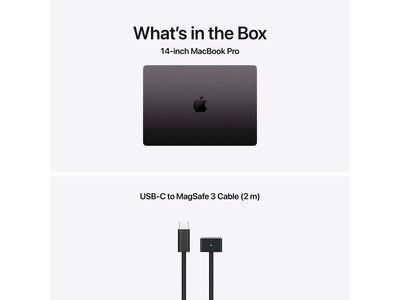 MacBook Pro 2025 14" M5 10 processorer, 10 grafikkort, 24 GB, 1 TB - rymdsvart - (MDE34DK/A)