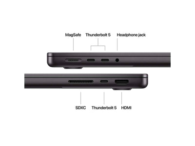 MacBook Pro 2024 14" M4 Pro 12 processorer, 16 grafikkort, 24 GB, 512 GB - rymdsvart - (MX2H3DK/A)