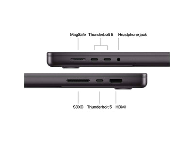 MacBook Pro 2024 16" M4 Pro 14 processorer, 20 grafikkort, 24 GB, 512 GB - rymdsvart - (MX2X3DK/A)