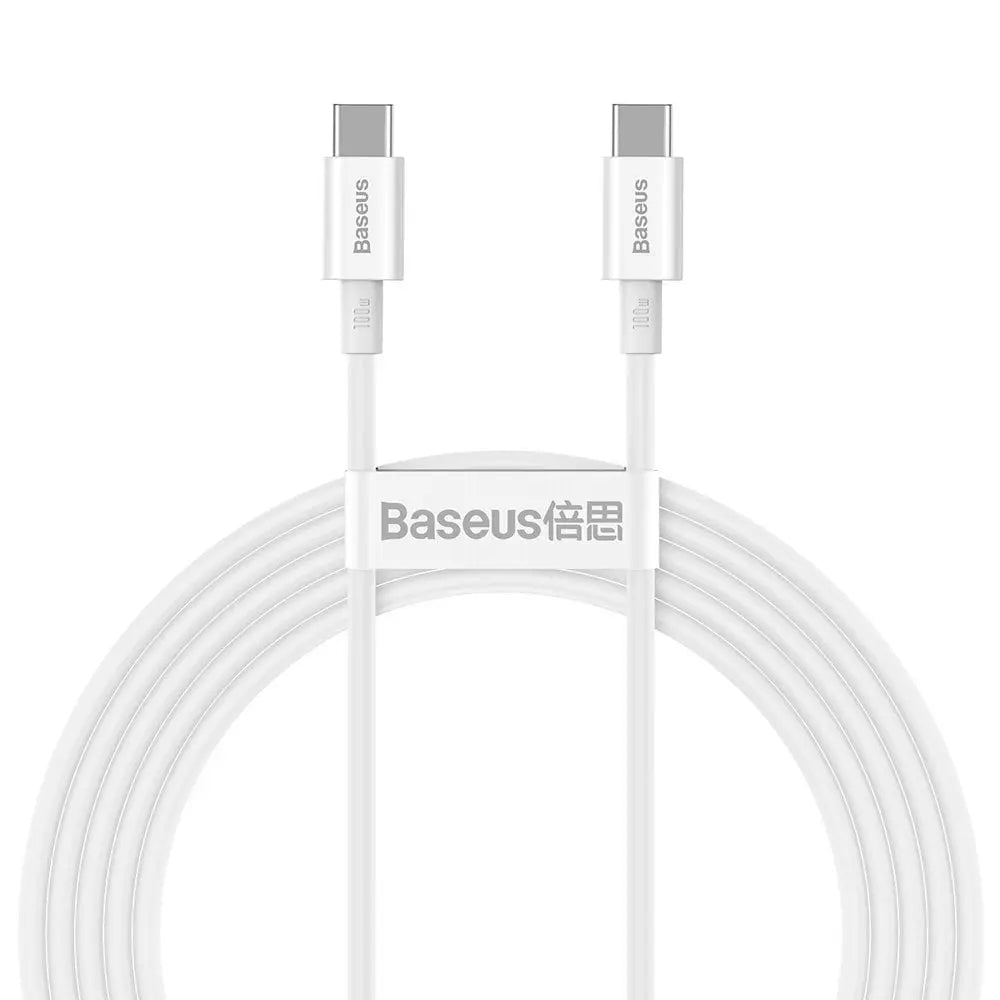 Baseus Superior Cable Cord USB Type C - USB Type C Quick Charge / Power Delivery / FCP 100W 5A 20V 2m white (CATYS-C02) Baseus
