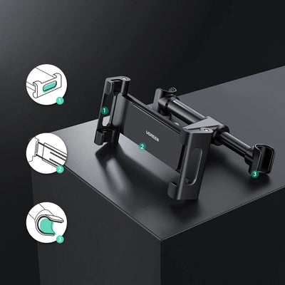 Ugreen car smartphone tablet holder for headrest black Ugreen