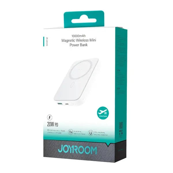 Joyroom JR-W020 20W 10000mAh MagSafe Powerbank + USB-A til USB-C kabel 0.25m - Hvid Joyroom