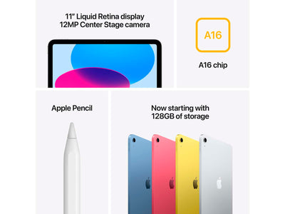 iPad 11" 2025 Wi-Fi 128 GB - Blå - (MD4A4KN/A)