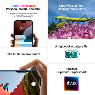 Apple iPhone 16 128 GB Svart - (MYE73QN/A)