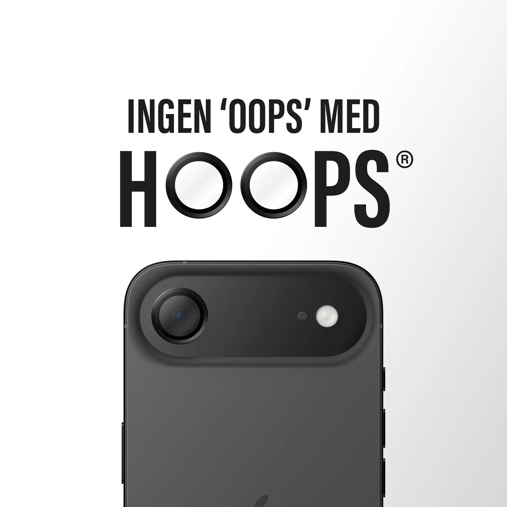 PanzerGlass Hoops Kameralinse-beskytter til iPhone 17 Air – Sort