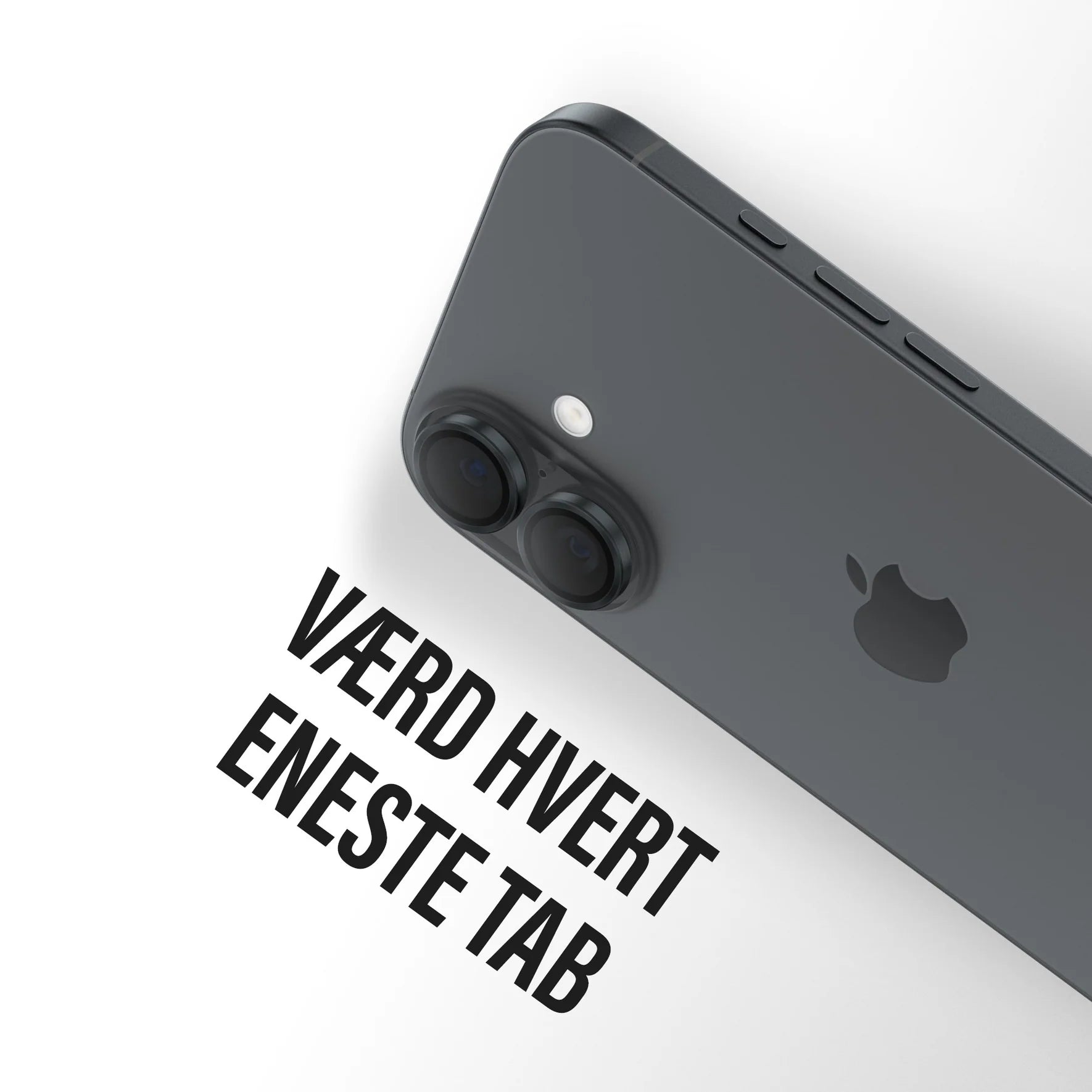 PanzerGlass Hoops Kameralinse-beskytter til iPhone 17 / 16 Plus – Sort