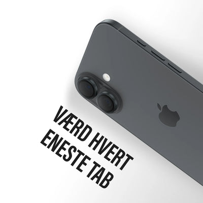 PanzerGlass Hoops Kameralinse-beskytter til iPhone 17 / 16 Plus – Sort