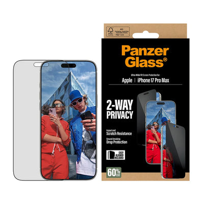 PanzerGlass 2-Way Privacy Skærmbeskyttelse til iPhone 17 Pro Max
