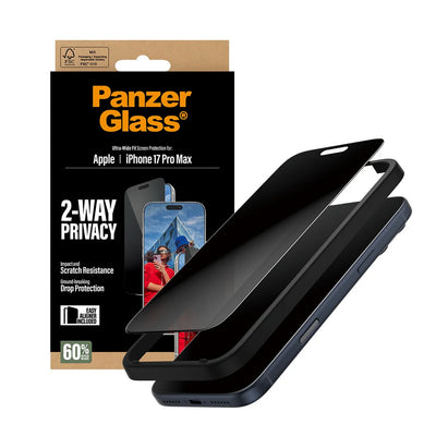 PanzerGlass 2-Way Privacy Skærmbeskyttelse til iPhone 17 Pro Max
