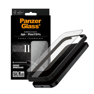 PanzerGlass Ceramic II Skærmbeskyttelse til iPhone 17 / 16 Pro