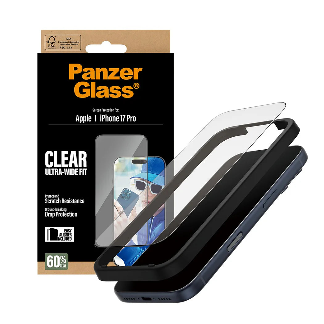 PanzerGlass Skærmbeskyttelse til iPhone 17 Pro (2025 6.3")
